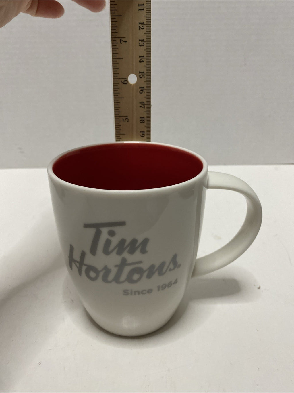 Tim Hortons Collectible Coffee Mug - 2014 White - Red Inside Limited Edition NIB