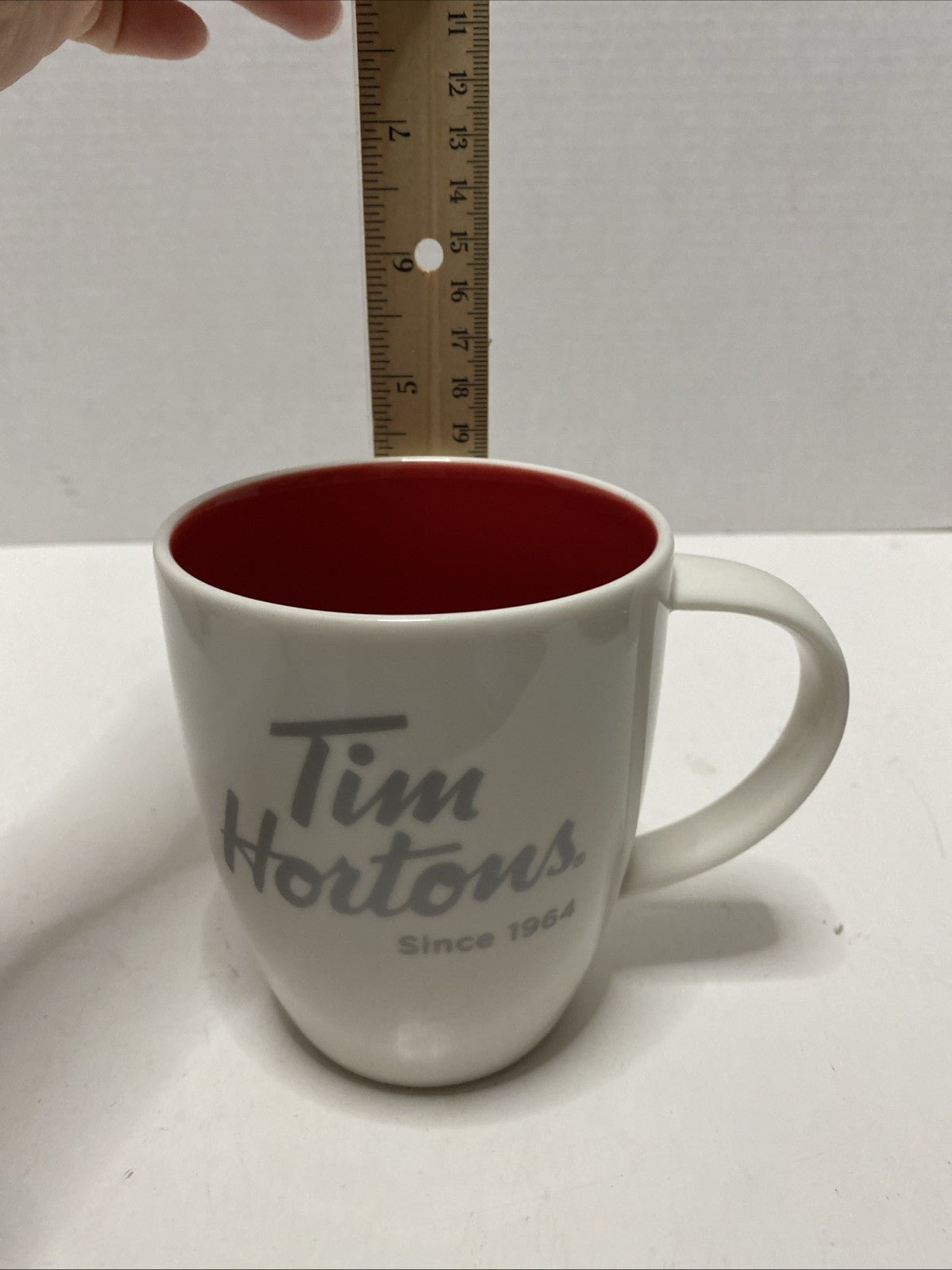 Tim Hortons Collectible Coffee Mug - 2014 White - Red Inside Limited Edition NIB