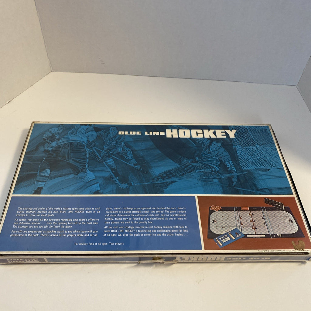 Vintage 1968 Blue Line Hockey Board Game 3M Sports Game Complete Vinyl Case
