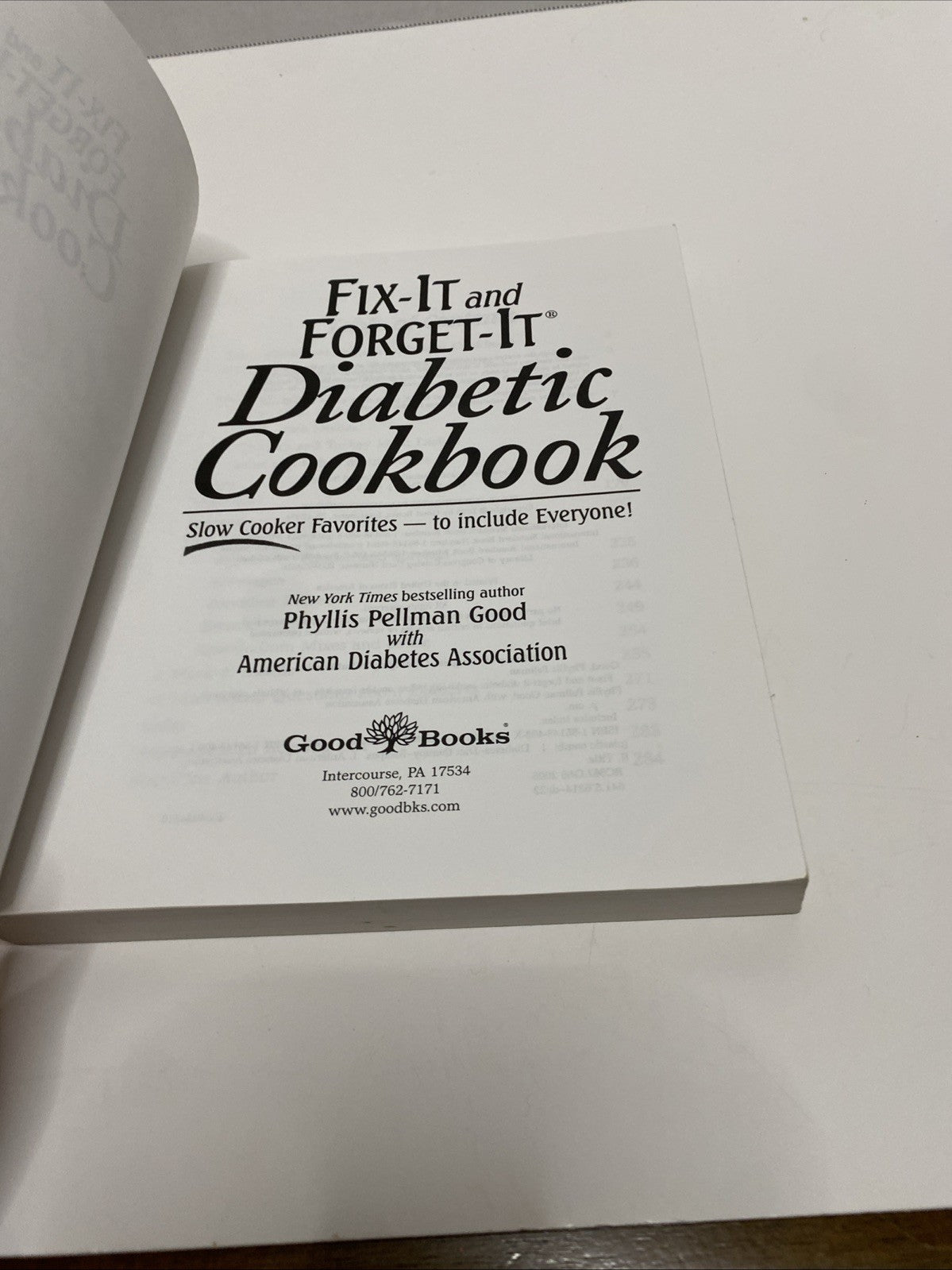 Vintage 2005 Fix-It And Forget-It Diabetic Recipes Cookbook Cook Book Cooking