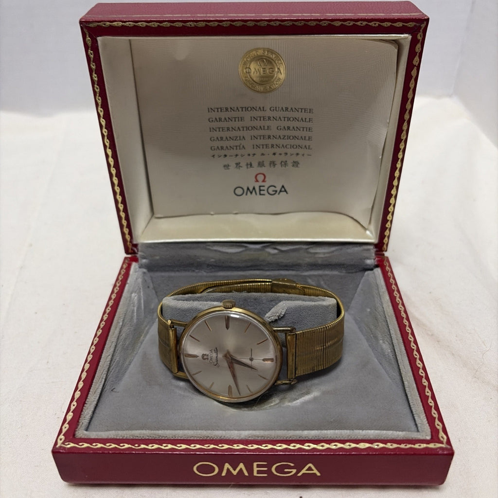 omega seamaster vintage watch and band swiss made manual 50 / 10k