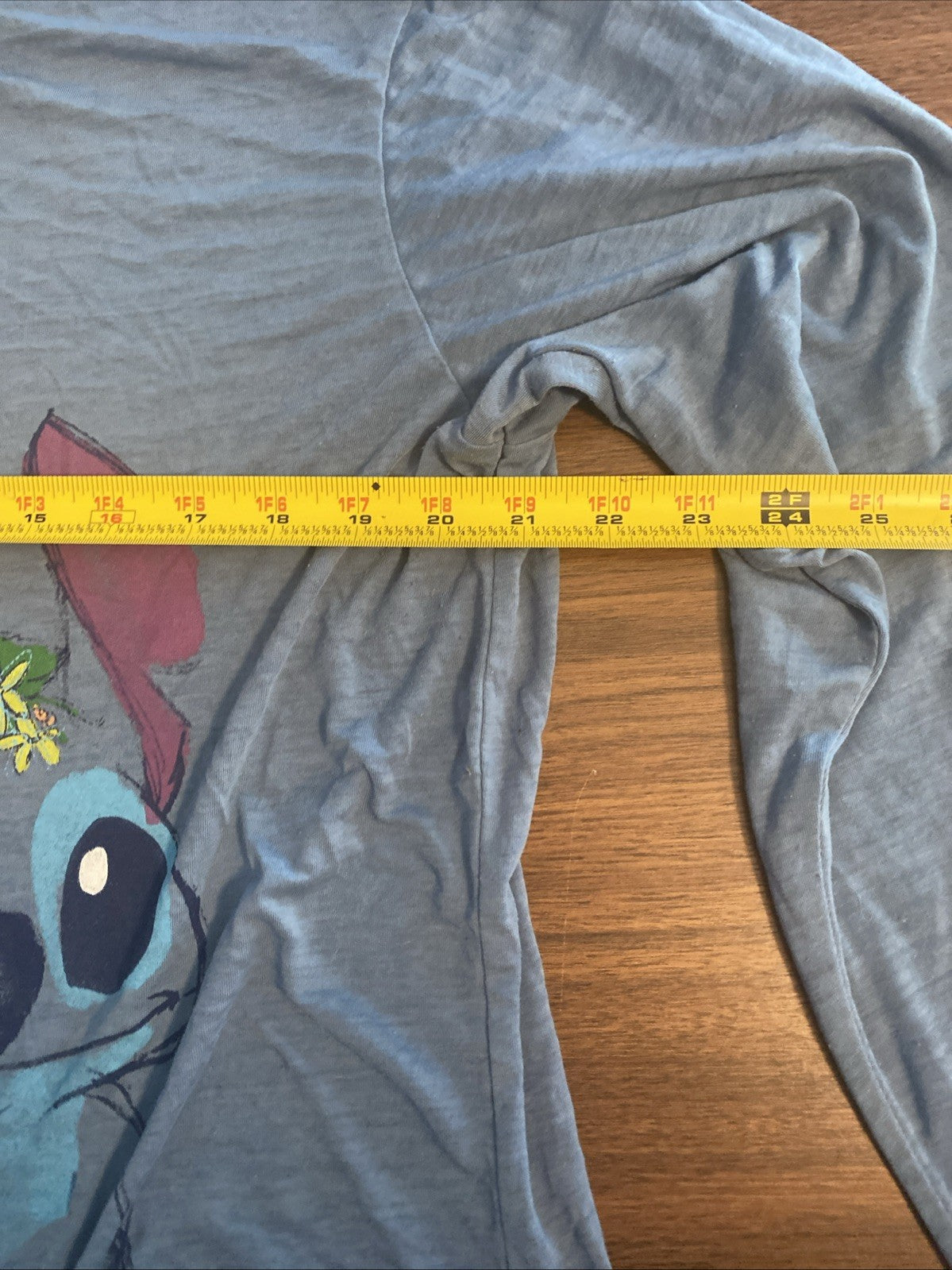 Disney Parks Love Stitch Long Sleeve T-Shirt Blue Size 3XL