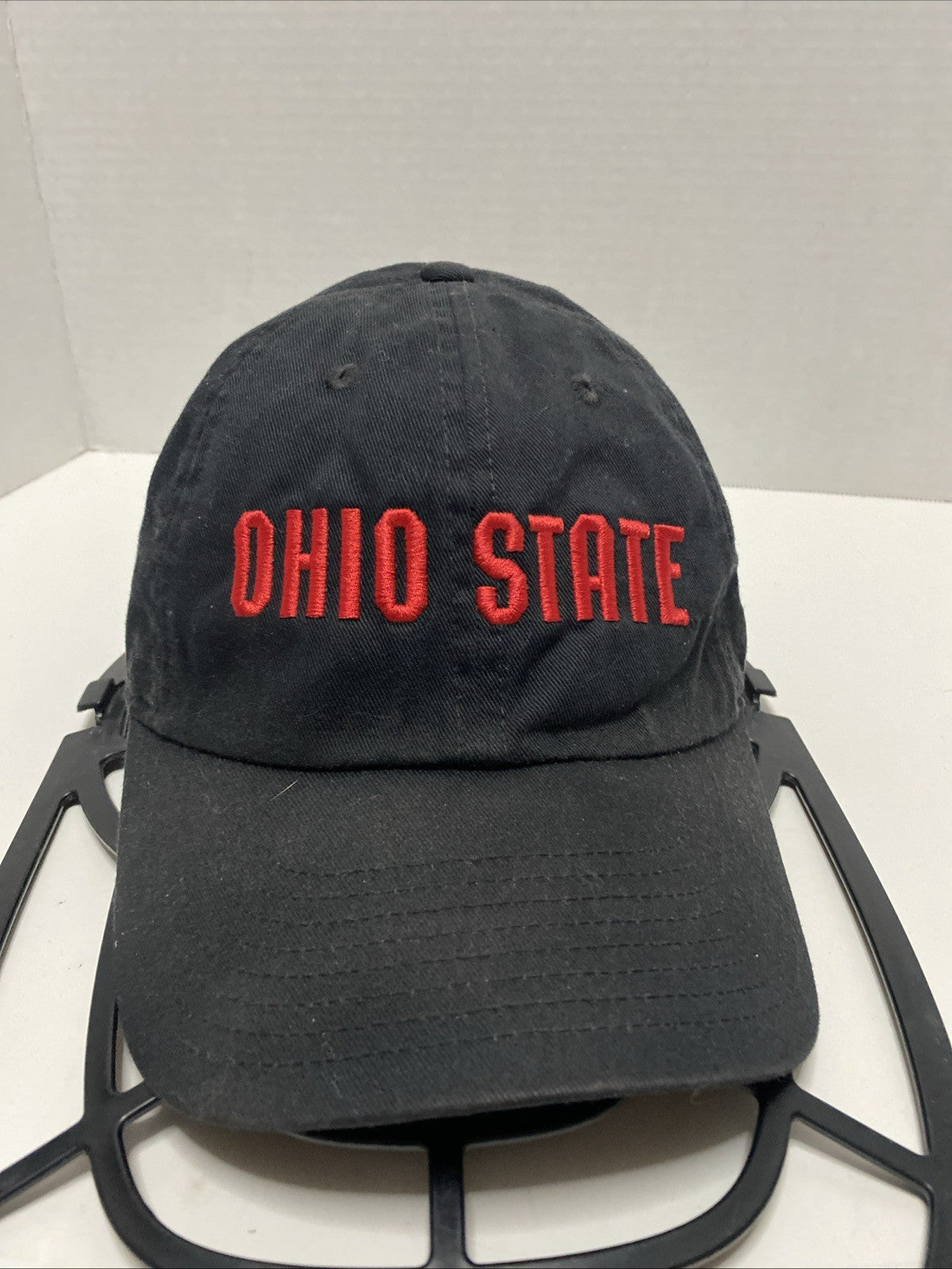 Ohio State Buckeyes NCAA  Black With Red Letters Club Cap Adjustable