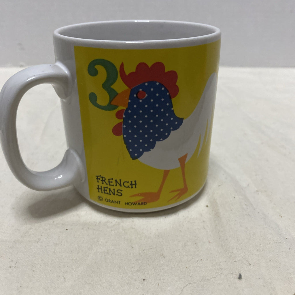 Vintage 1980'S Grant Howard 12 DAYS OF CHRISTMAS MUG 1-2-3 Coffee Cup Mug