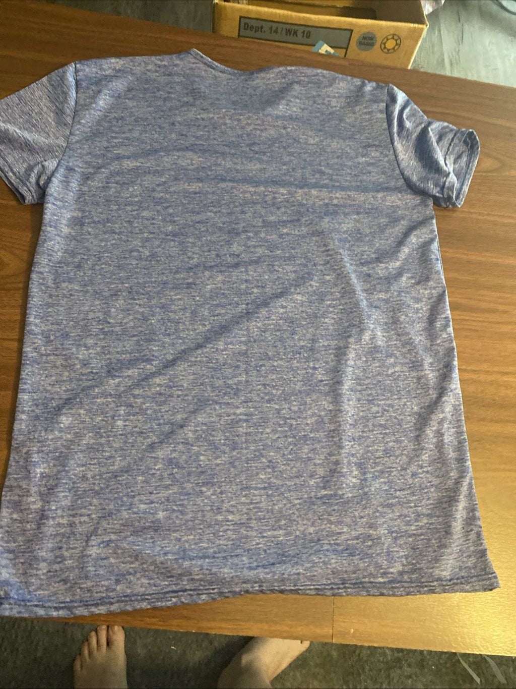 Blue star men’s large sweat wicking shirt brown short sleeve