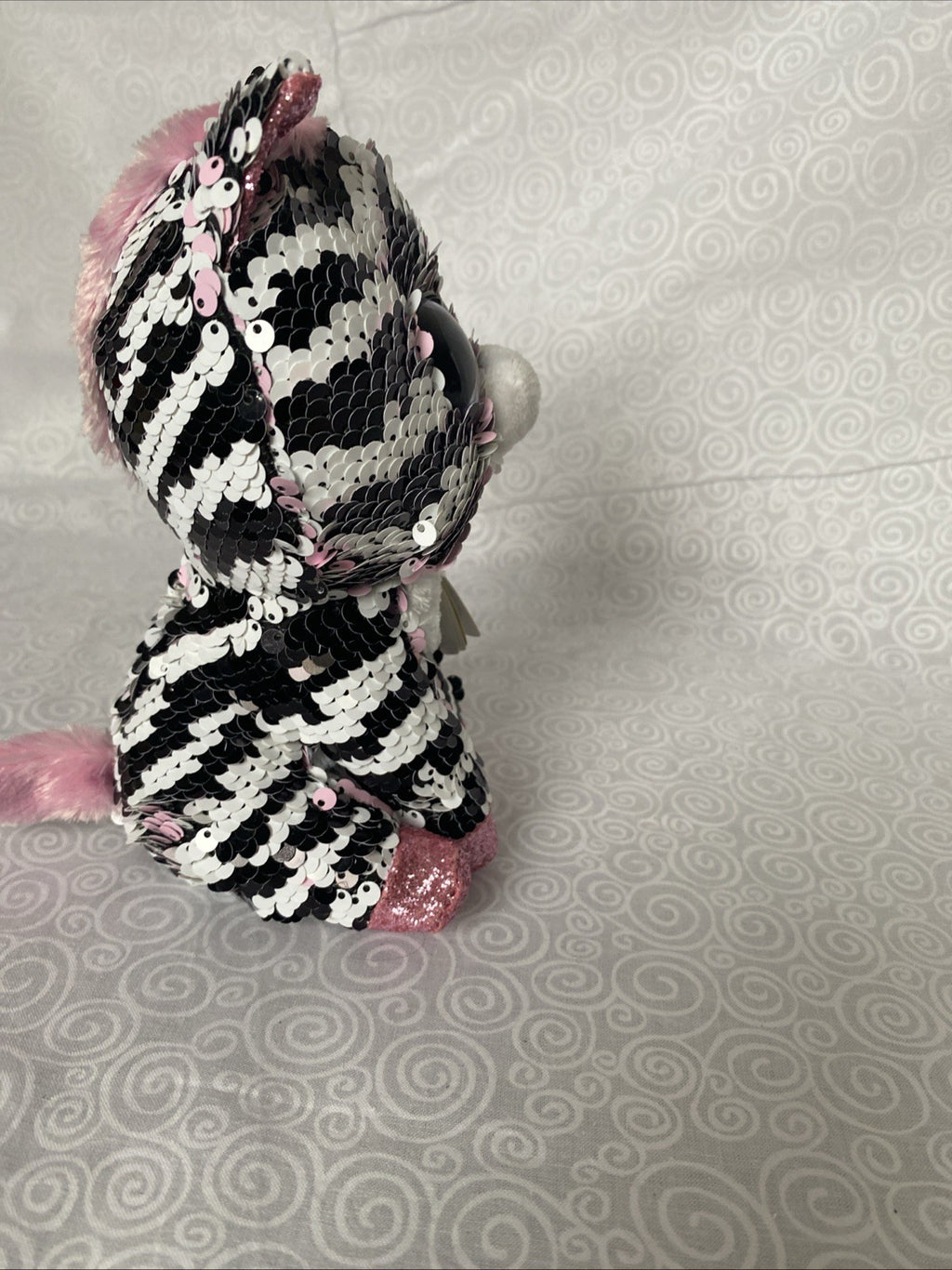 TY Flippables Zoey the Zebra Beanie Flippable Sequin Plush 6" Plush Toy NWT