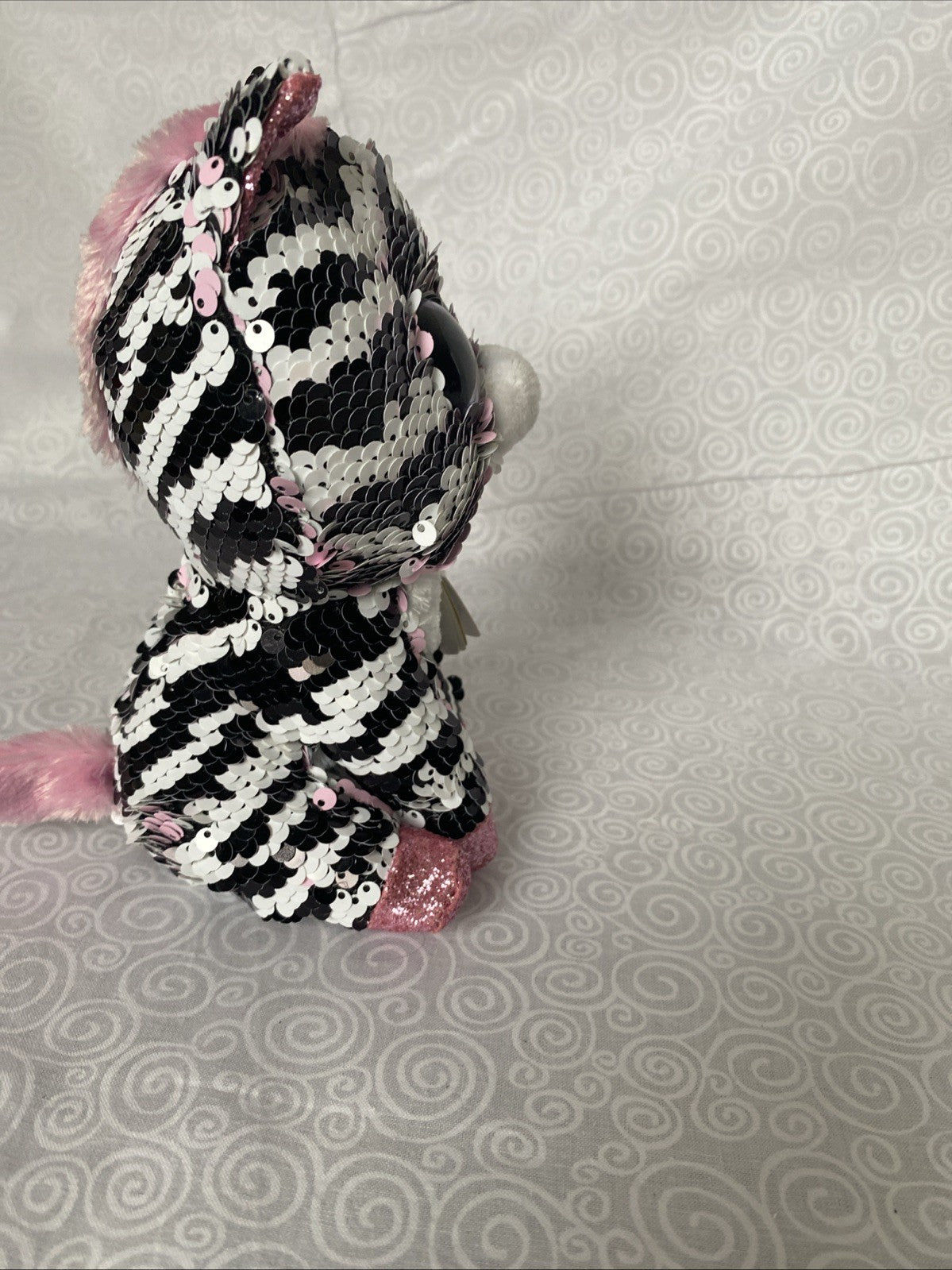 TY Flippables Zoey the Zebra Beanie Flippable Sequin Plush 6" Plush Toy NWT