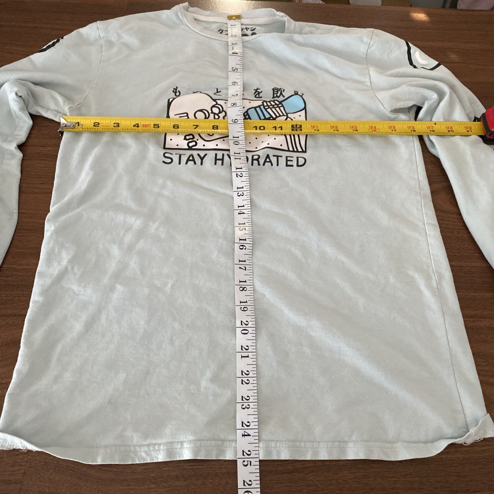 Cool! Shirt Stay Hydrated Longsleeve Shirt Size Small Light Blue Free Shipping