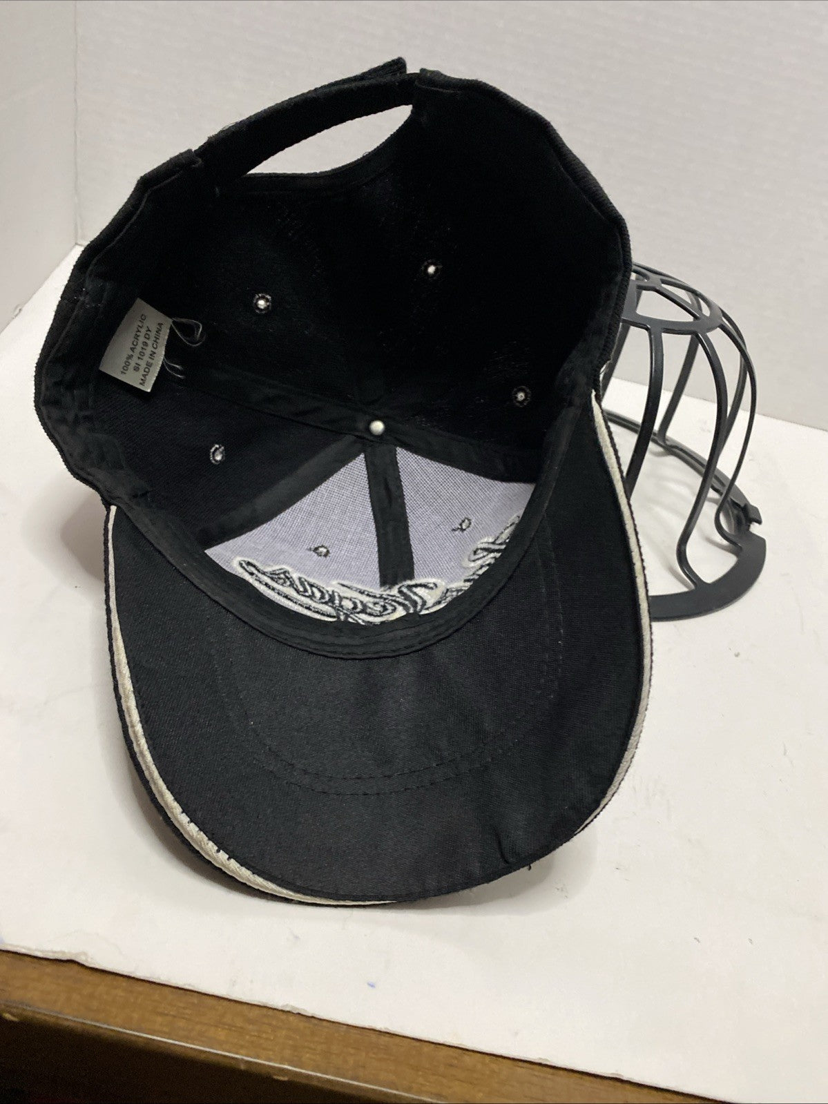 Las Vegas Hat Cap Black Embroidered Adjustable Strap