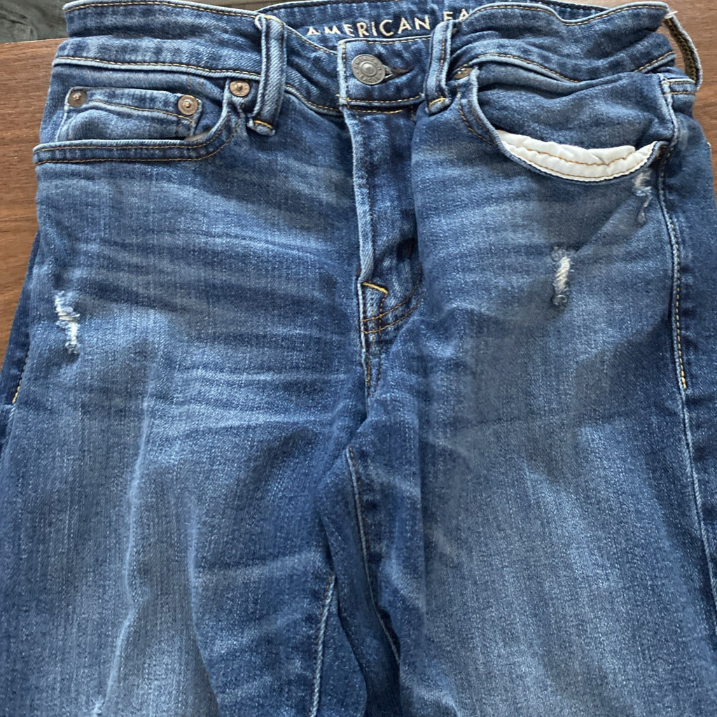 American Eagle next level flex 28X 30 women’s jeans Distressed