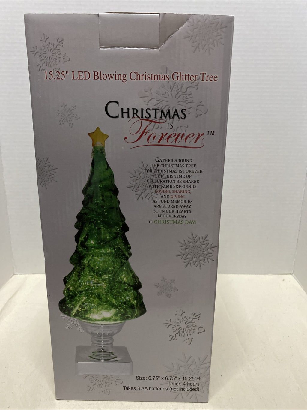 Blowing Glitter Christmas Tree-XLarge 15.25" Gold