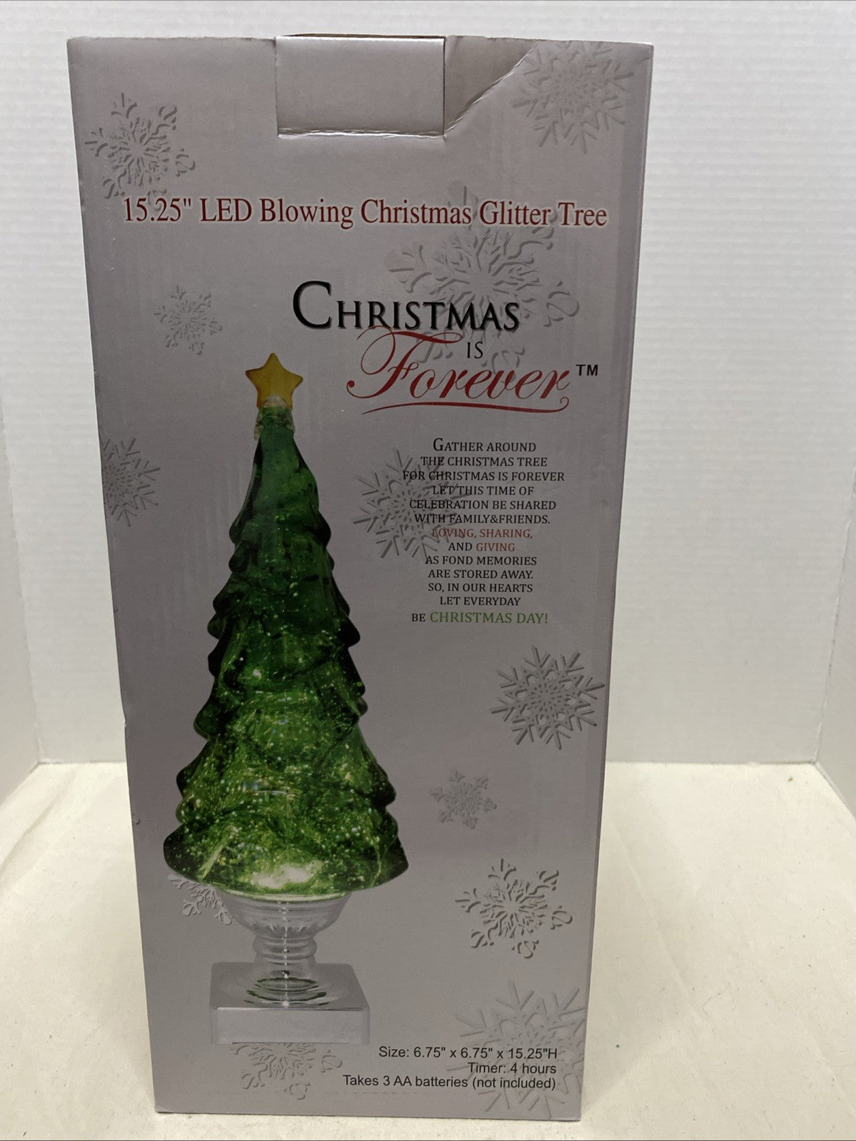 Blowing Glitter Christmas Tree-XLarge 15.25" Gold