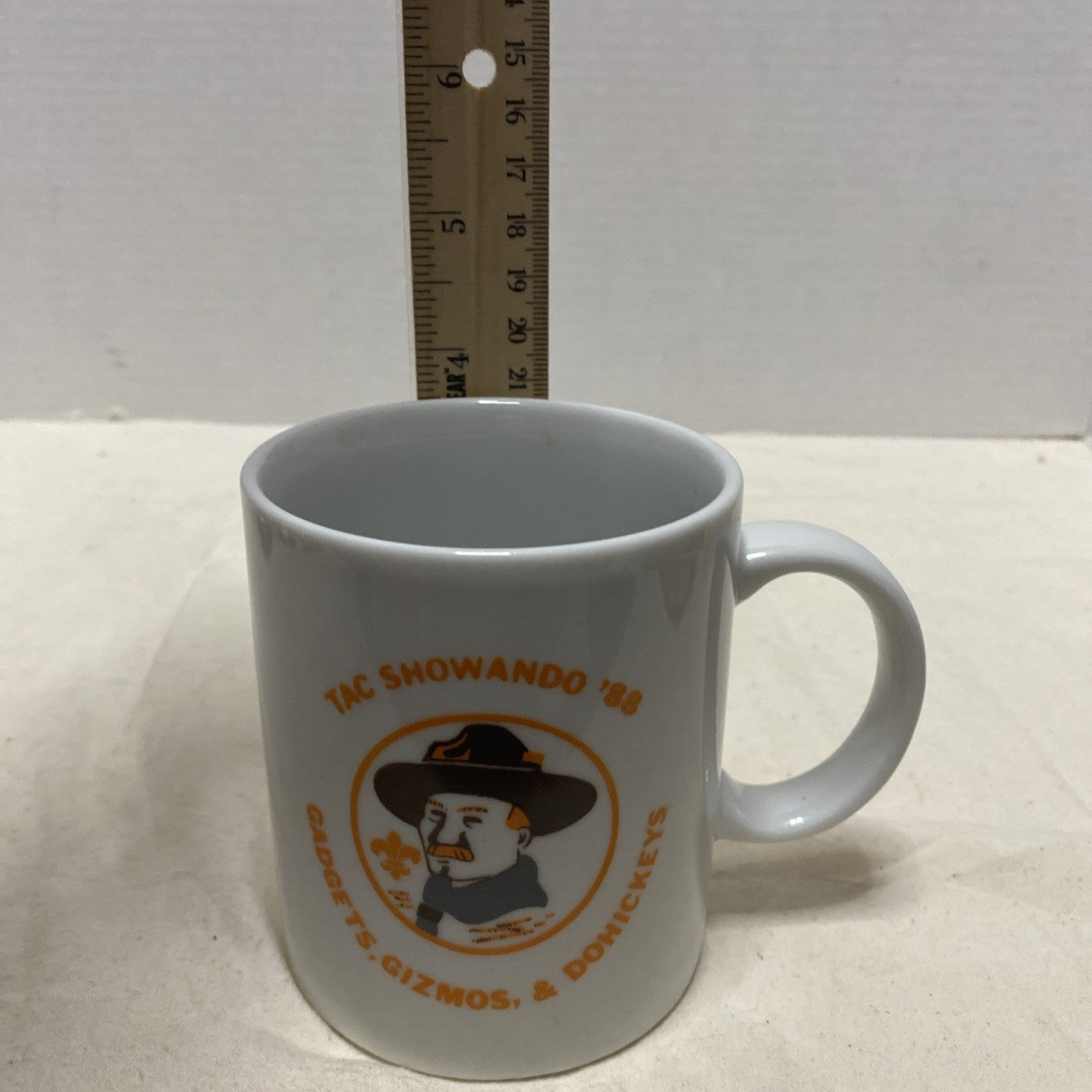 Boy Scout BSA 1980 Pow Wow Coffee Cup Boulder Dam Council Kingman AZ 50th Anniv