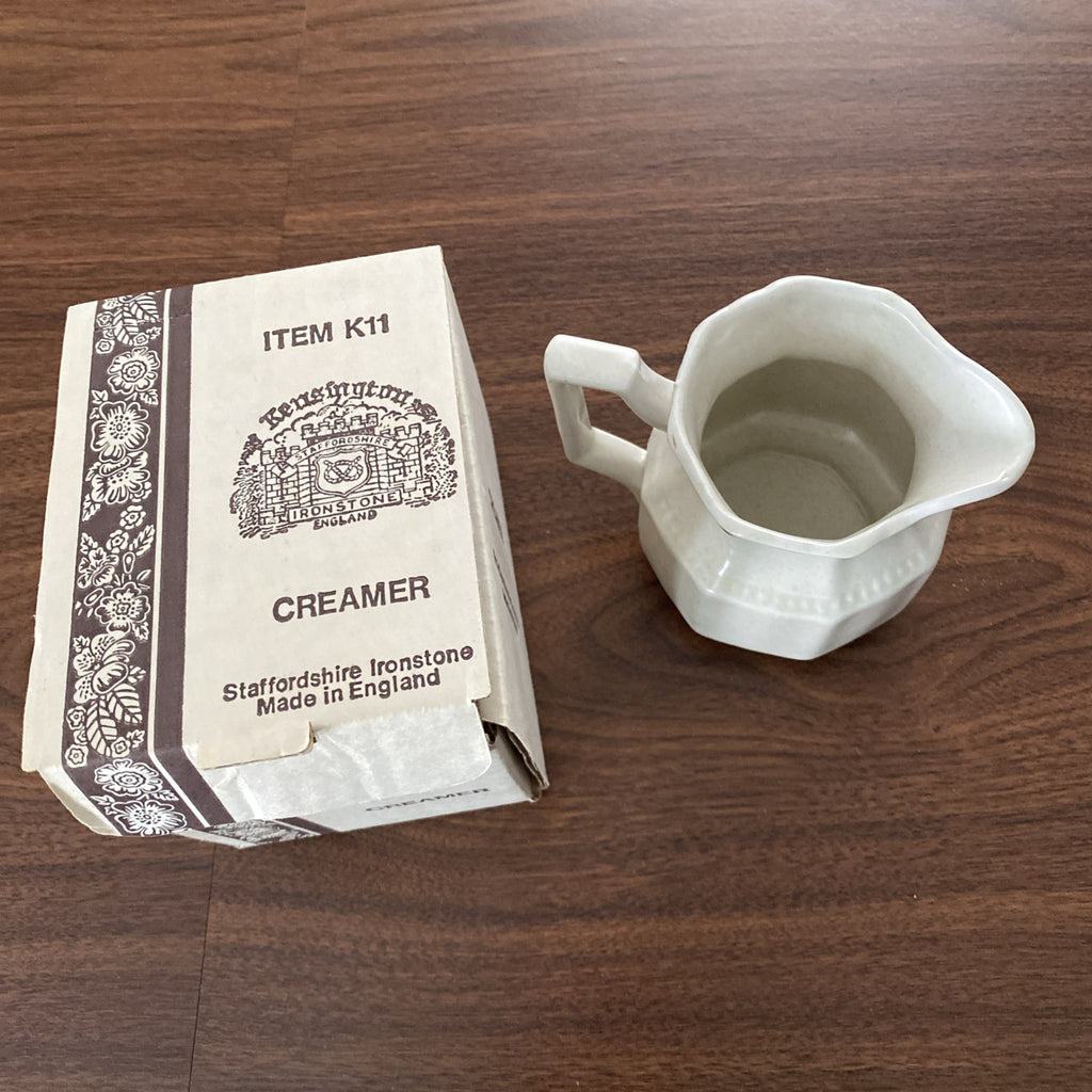 KENSINGTON STAFFORDSHIRE ENGLAND IRONSTONE CANTERBURY CREAMER