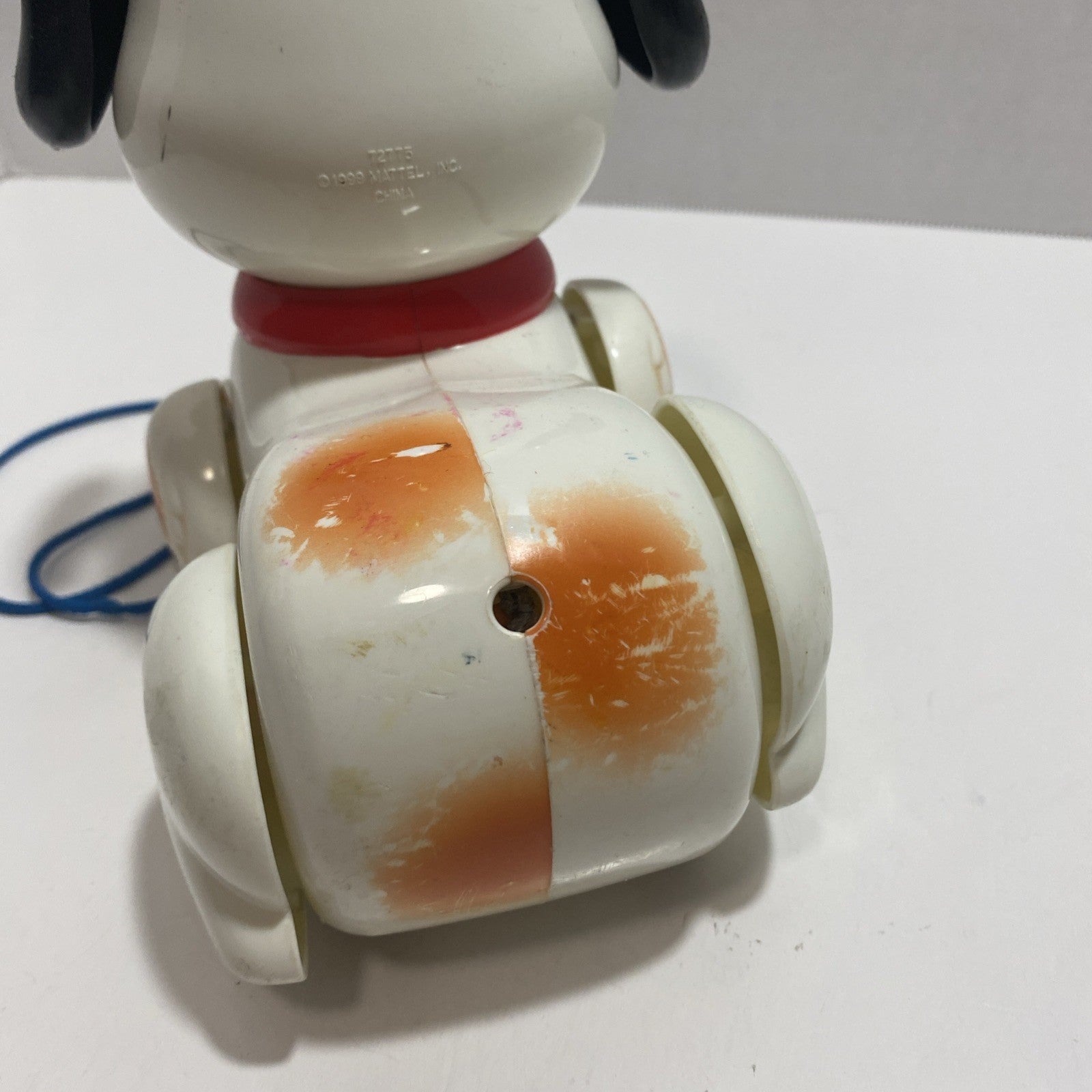 Fisher Price Lil Snoopy 1999 Pull Along Toy Puppy Dog Squeaker Bark Brown White