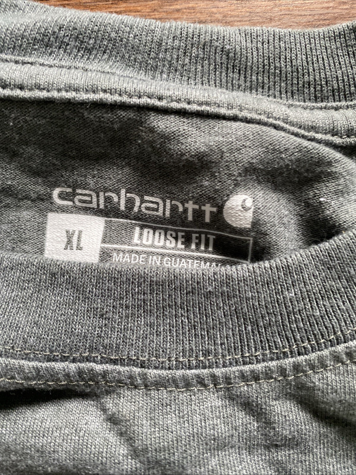 Carhartt Shirt Men's Sz XL Gray Loose Fit Crewneck Short Sleeve Work T Shirt