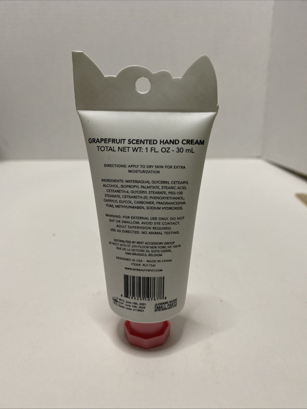 Grapefruit Scented Hand Cream Lotion By Best Accessory Group 1oz-30ml NEW Sealed