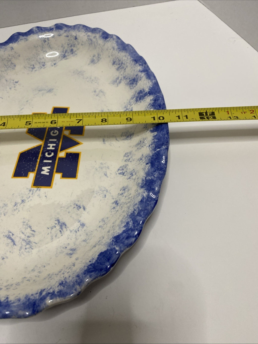 Michigan wolverine serving platter 14 1/2” x 10 1/2” glazed