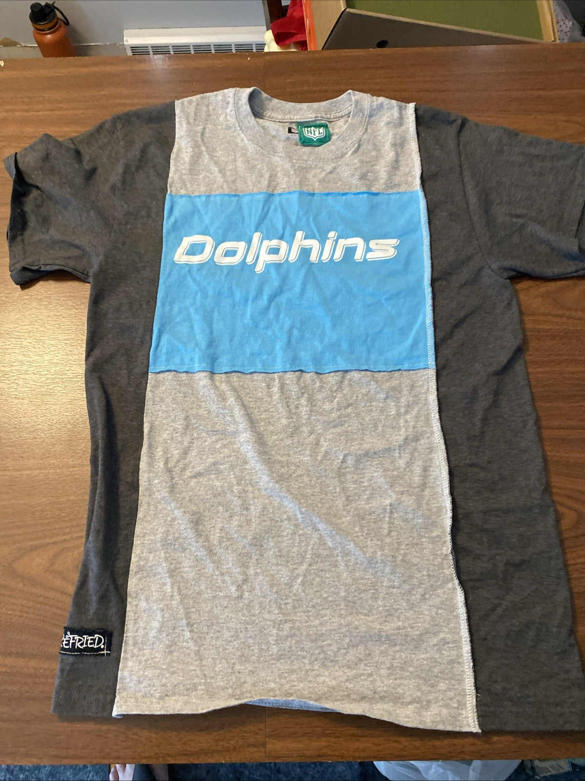 Miami Dolphins NFL Football Mens T-Shirt Medium Blue Gray Cotton Sports Team