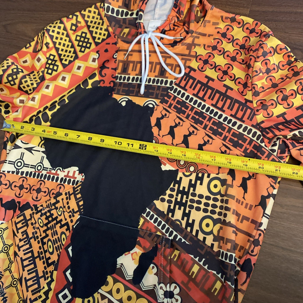 Vintage Men’s hoodie size medium Africa African print African hoodie