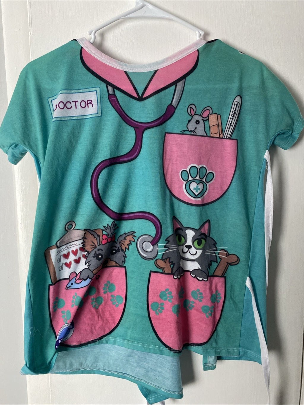 Kids doctors/Vet dress up shirt/smock size large Short Shirt