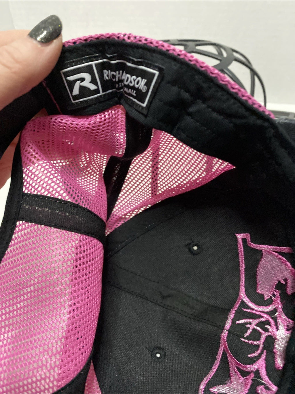 BBB Pink Embroidery Hat Cap Snapback Mesh Back Adjustable