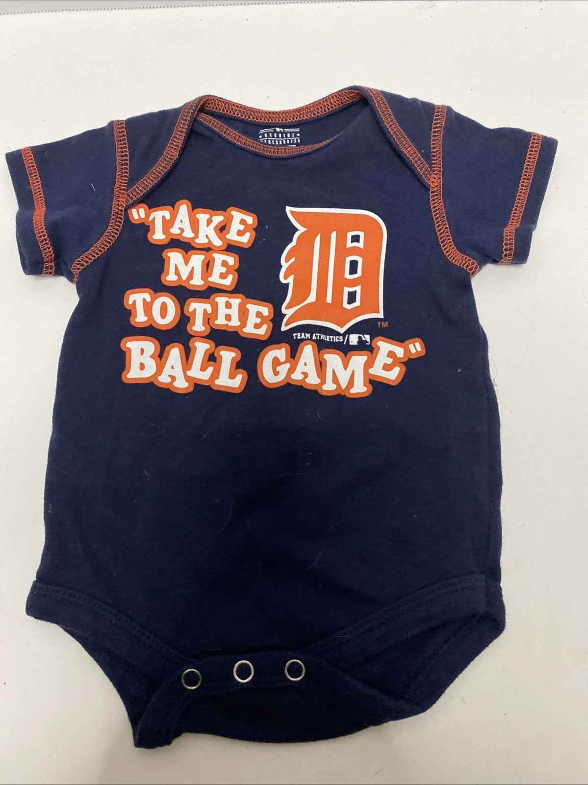 Detroit Tigers Baseball Infant 0-3 Months One Piece
