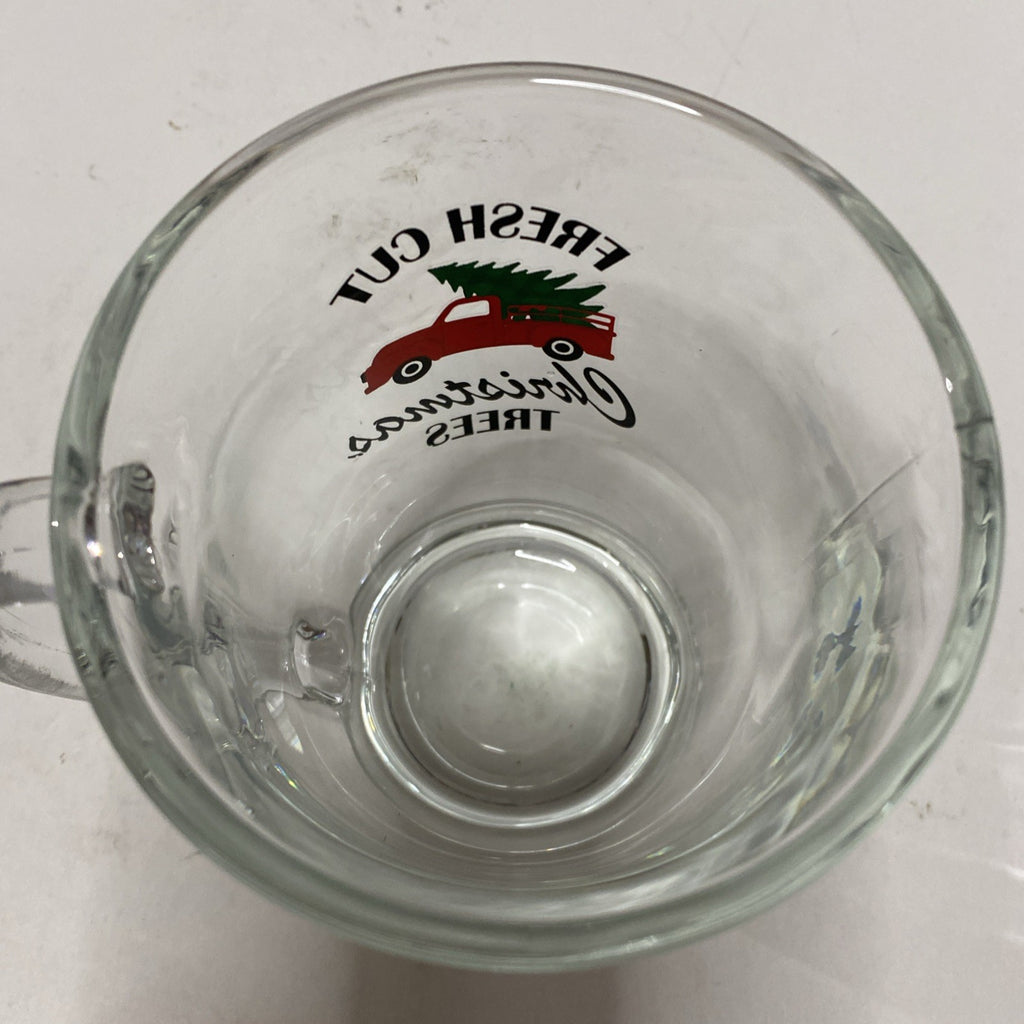Fresh Cut Christmas Trees Glass Mug 14.6 oz Unbranded