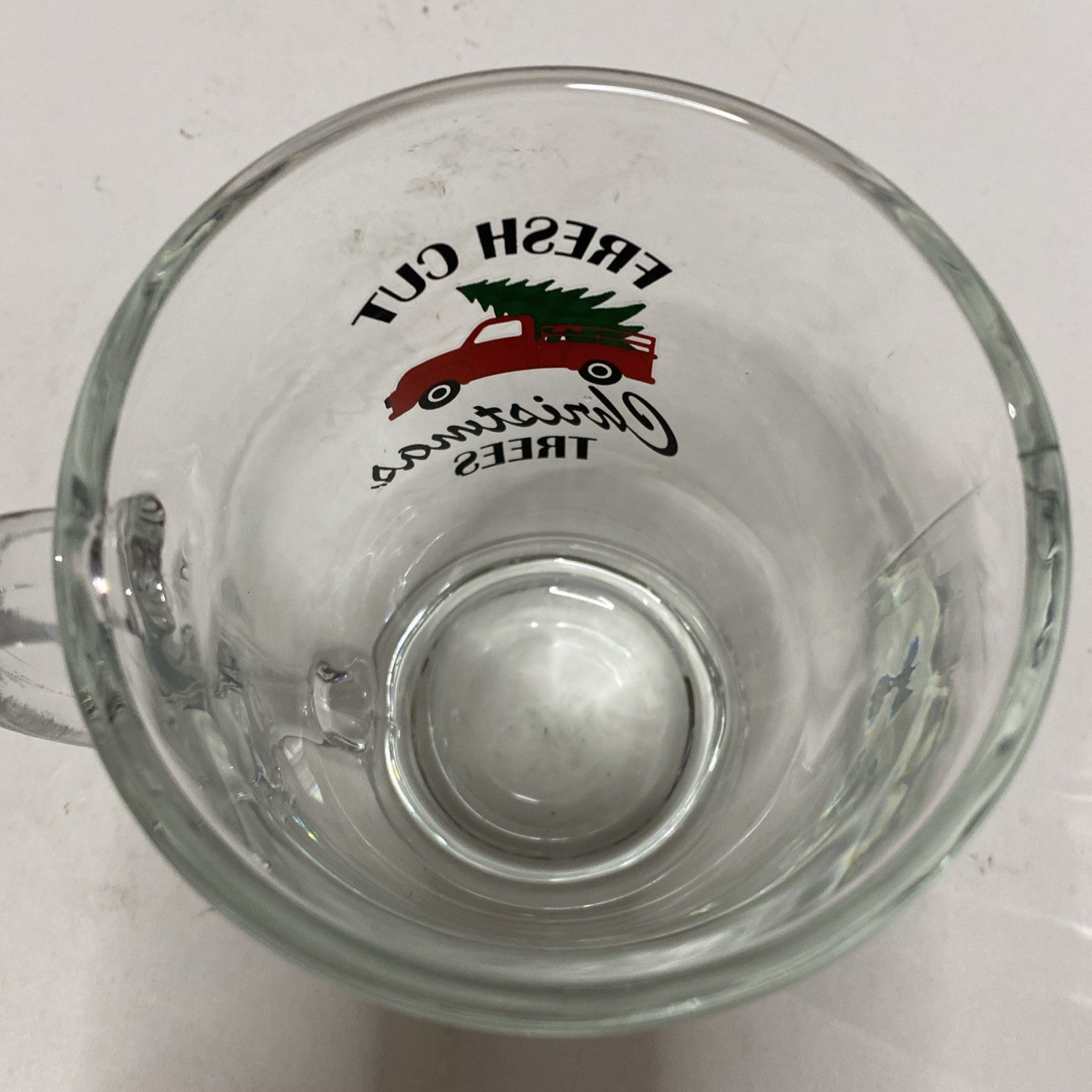 Fresh Cut Christmas Trees Glass Mug 14.6 oz Unbranded