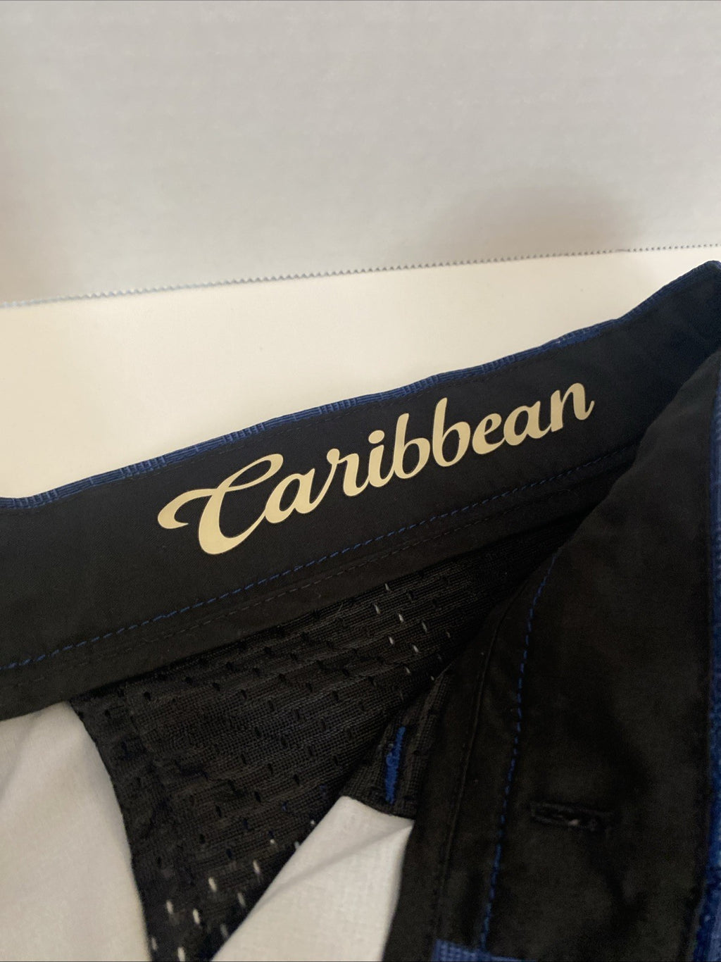 Caribbean Shorts Men 34  blue four-way stretch