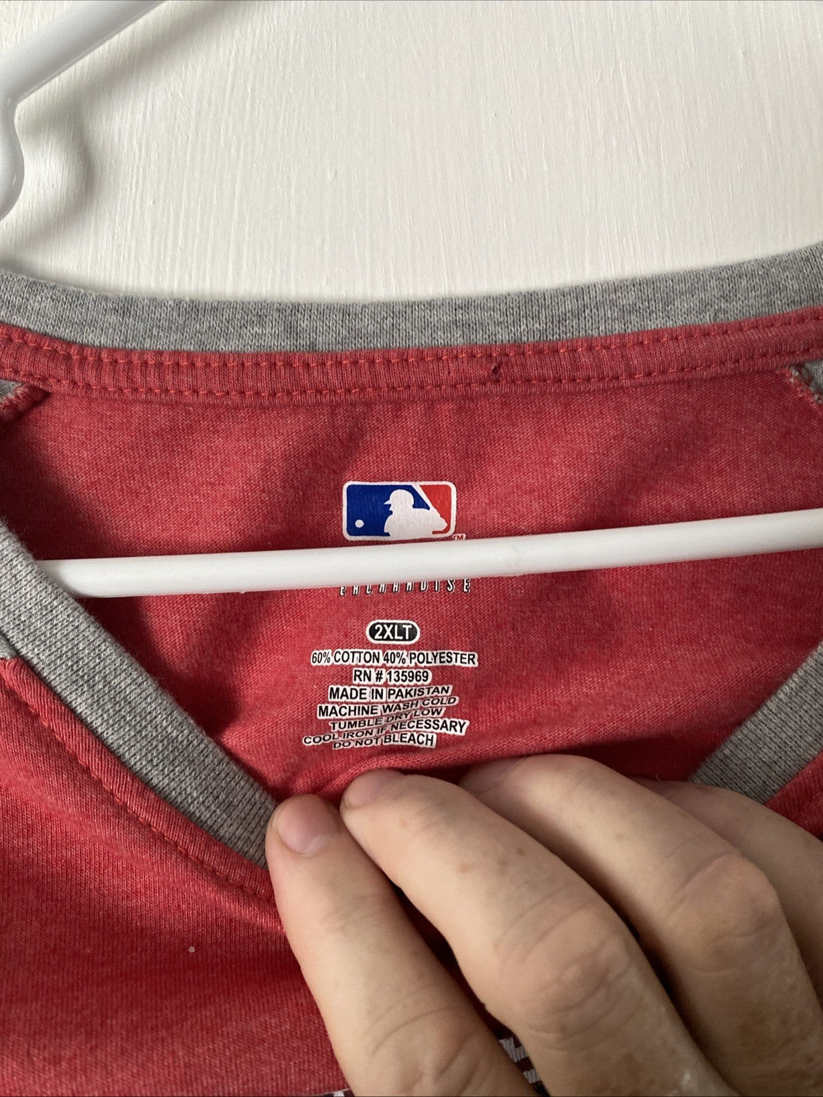 MLB property of the Angels genuine merchandise 2XLT three-quarter length sleeve