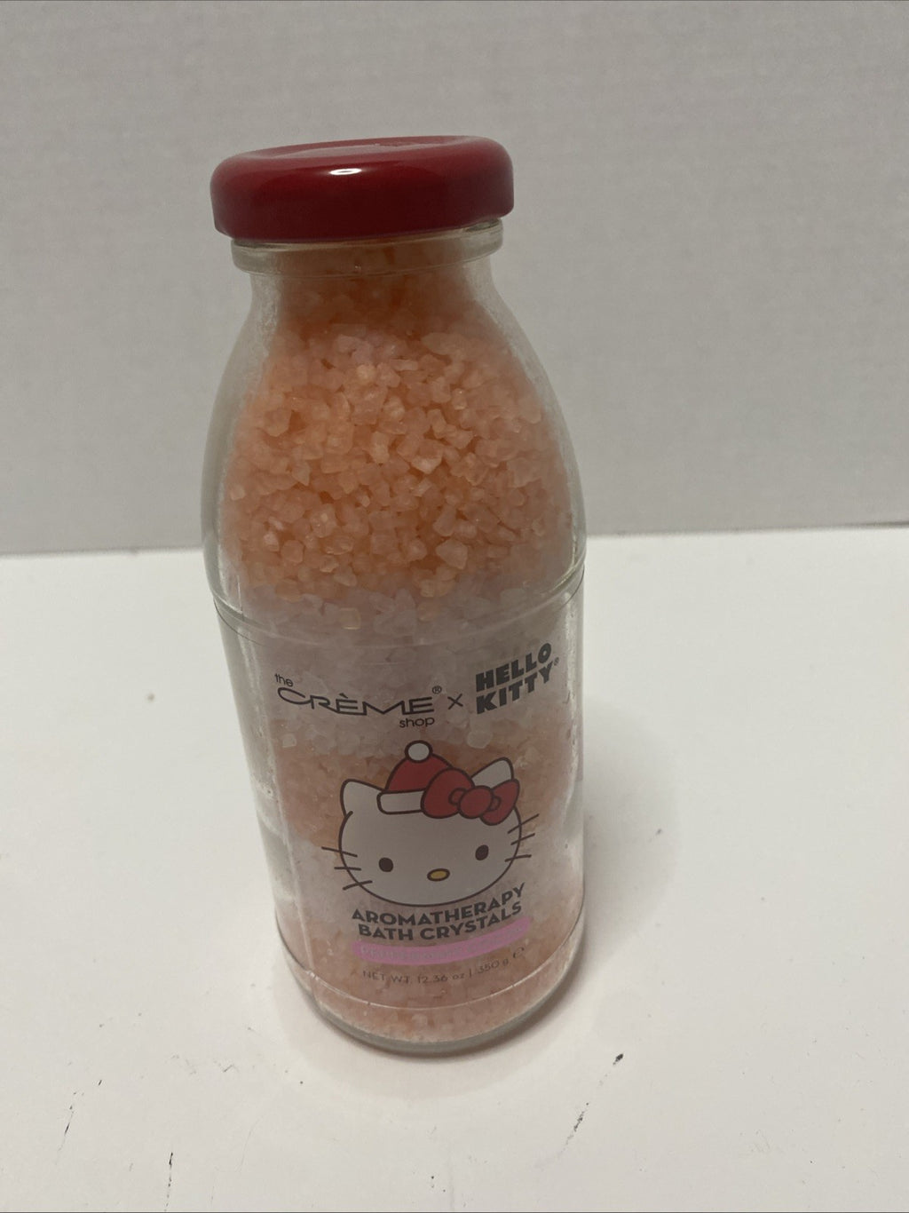 The crème Shop Hello Kitty aromatherapy bath crystals peppermint cocoa 12.36 Oz