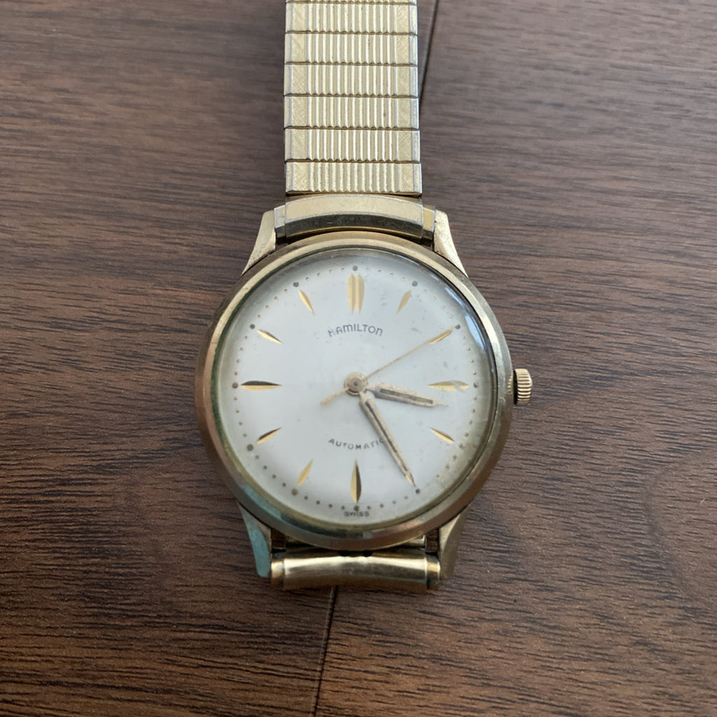 Vintage Hamilton Thin-O-Matic 10K RGP Silver Dial Mechanical Wind Works