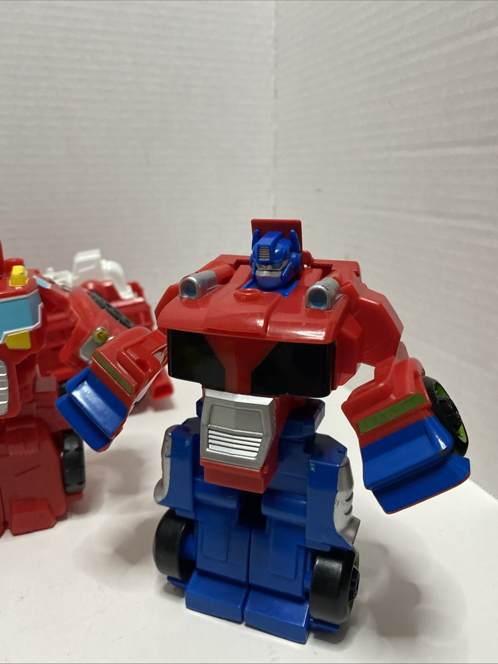 Lot of 4 Hasbro Playskool Heroes Transformers Rescue Bots Figures Optimus Prime