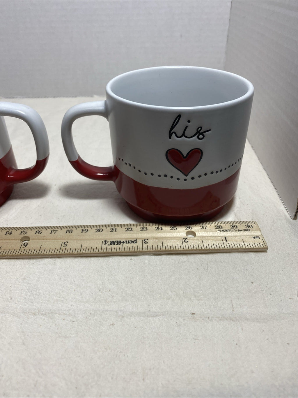 Belle Maison His And Hers Mugs Red Hearts Love Valentine