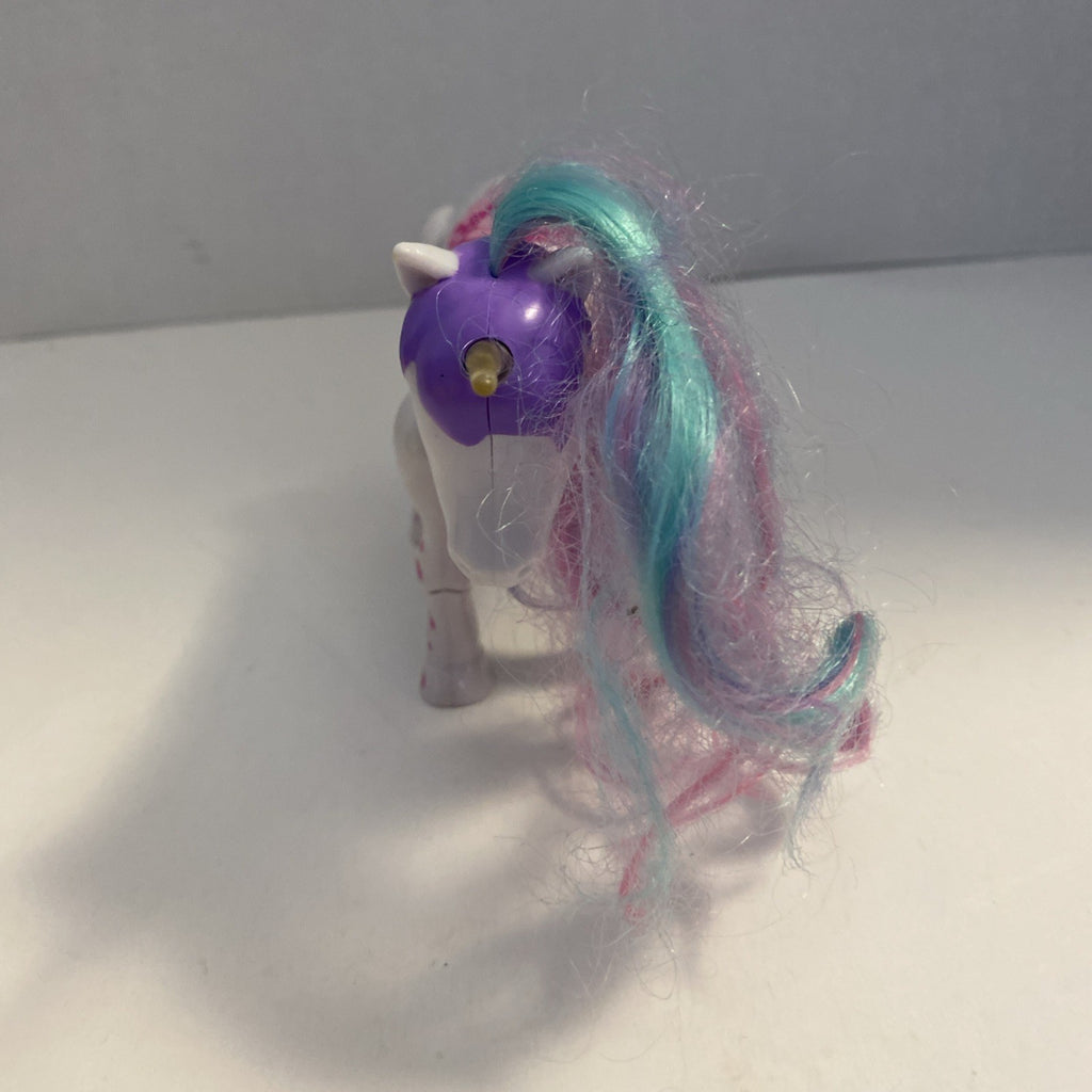 Unicorn rainbow  Horse Figure white pink butterflies lights working movement
