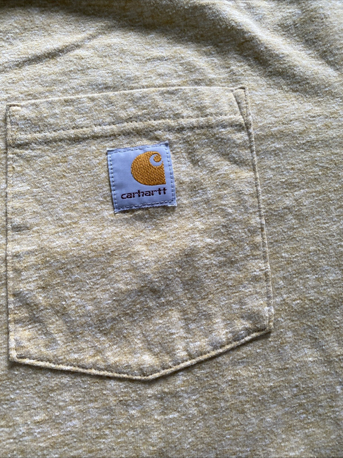 Carhartt Original Fit Mens Yellow T-Shirt Short Sleeve Size XL Free Shipping