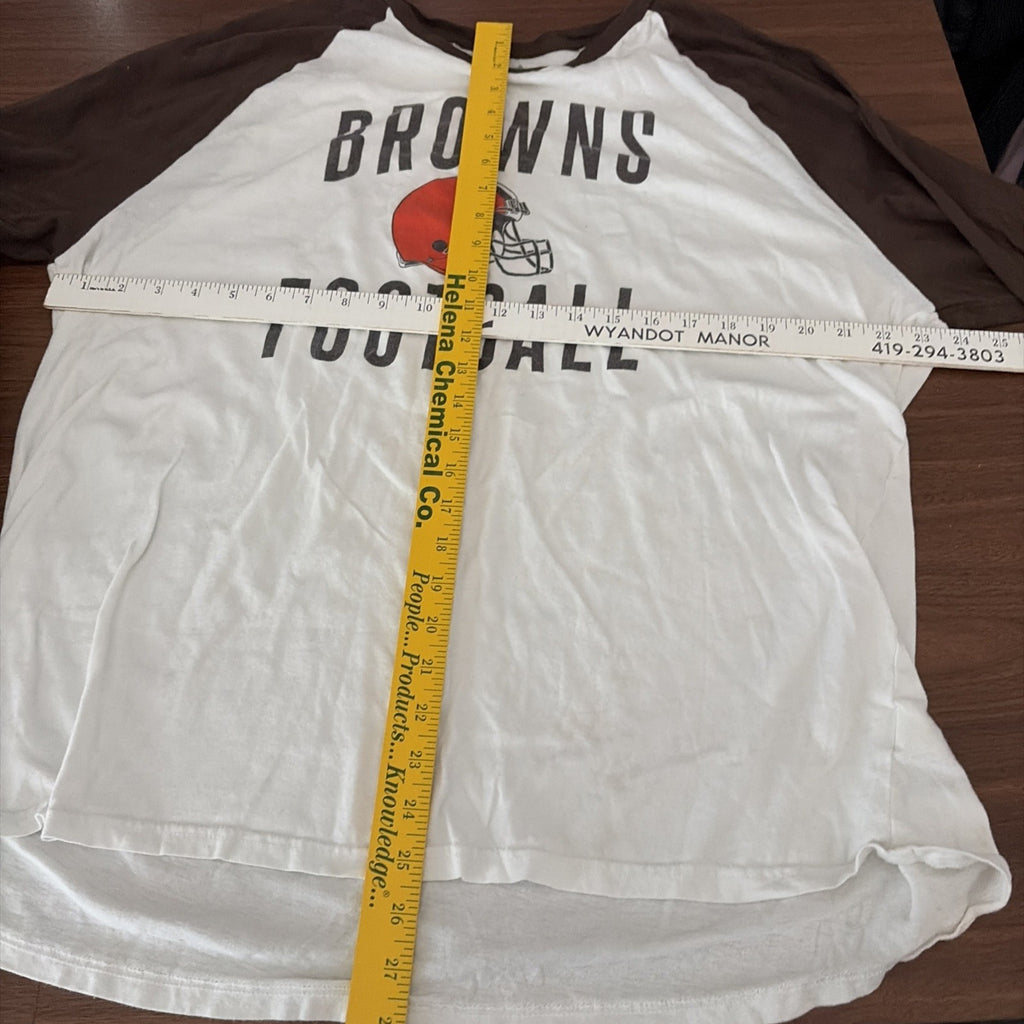 NFL Team Apparel 2XL Cleveland Browns Football Long Sleeve T-Shirt