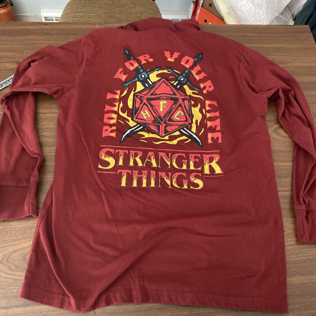 Stranger Things  Long Sleeve W/Hoodie Mens Juniors L Netflix Original