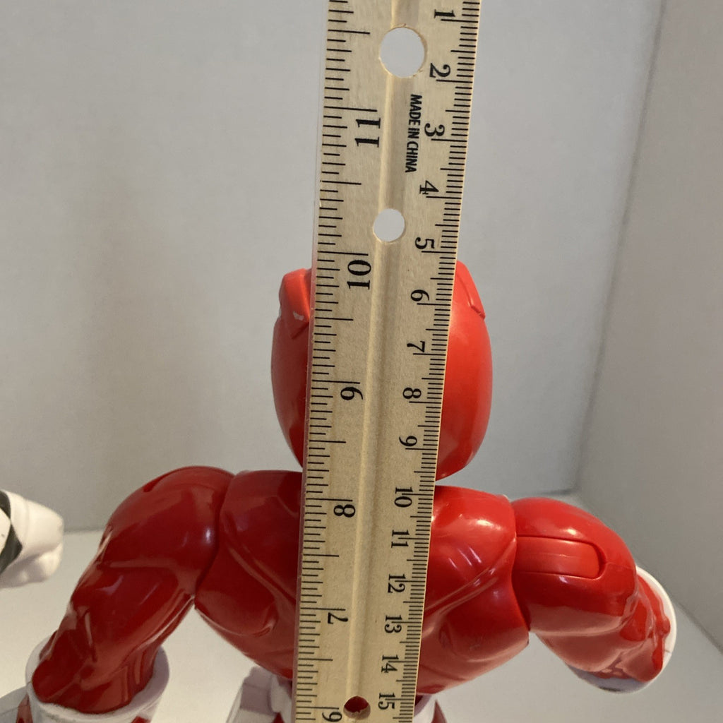 2 Power Rangers Heroes Mega Mighties Mighty Morphin 10" Black And Red Rangers