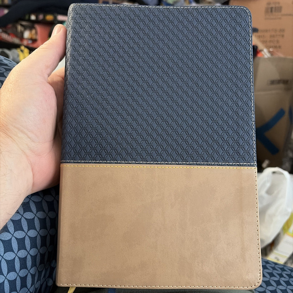 NIV Study Bible - Navy Blue / Tan Brown LeatherSoft No Box