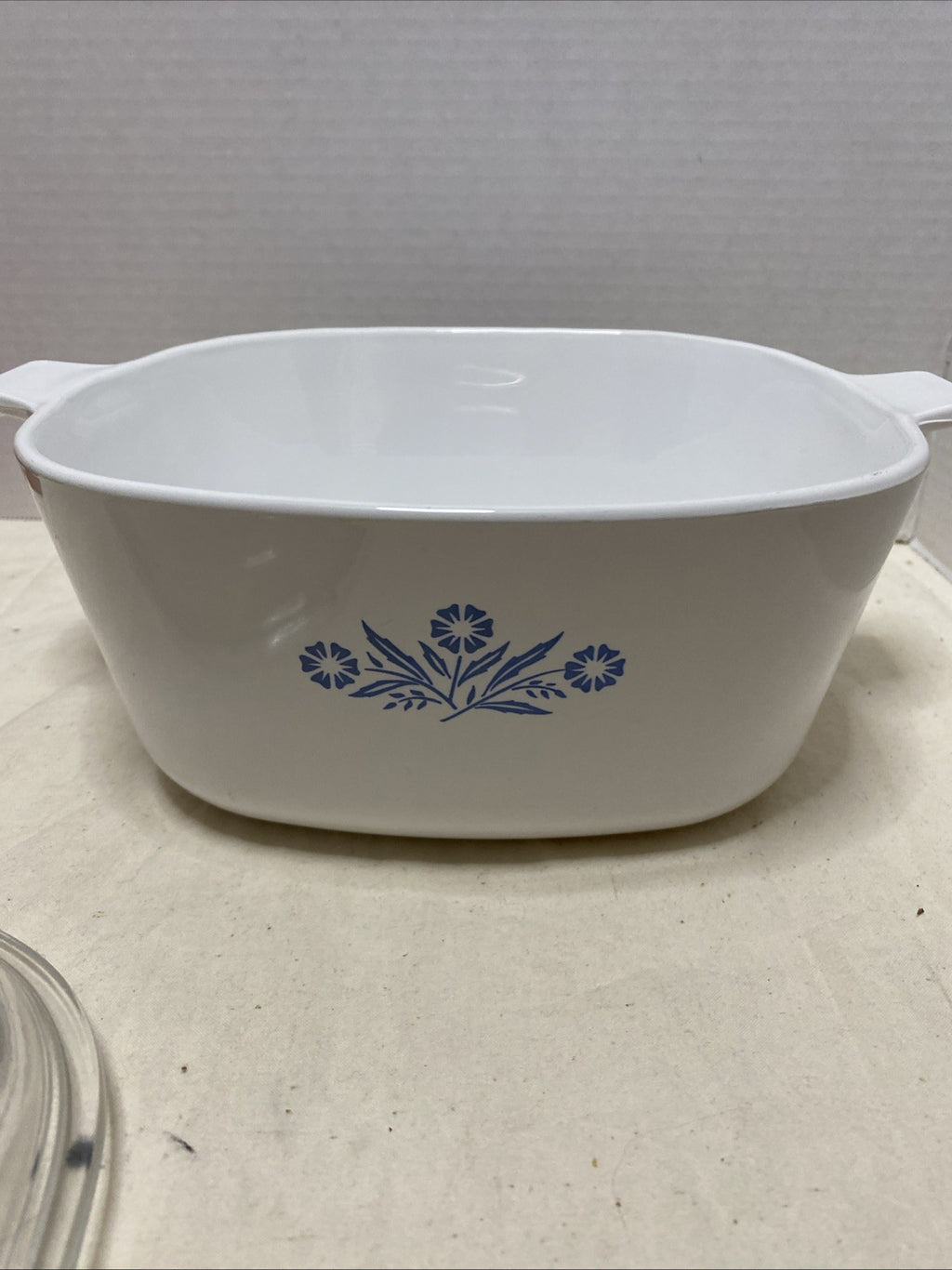 Vtg 2 1/2 Qt Corning WareCornflower Blue Casserole Dish + Glass Lid