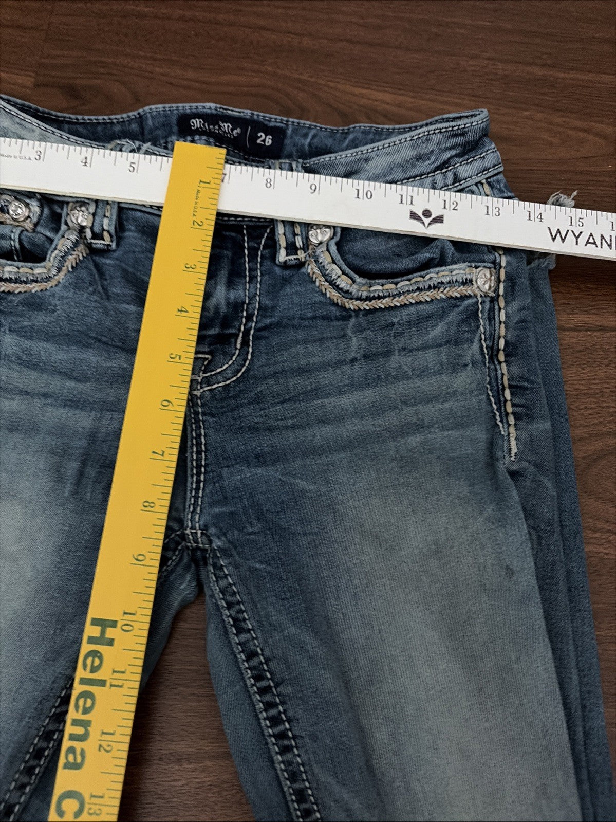 Miss Me Los Angeles Women’s  Size 26 Skinny Jeans Blue Denim Pants Distressed