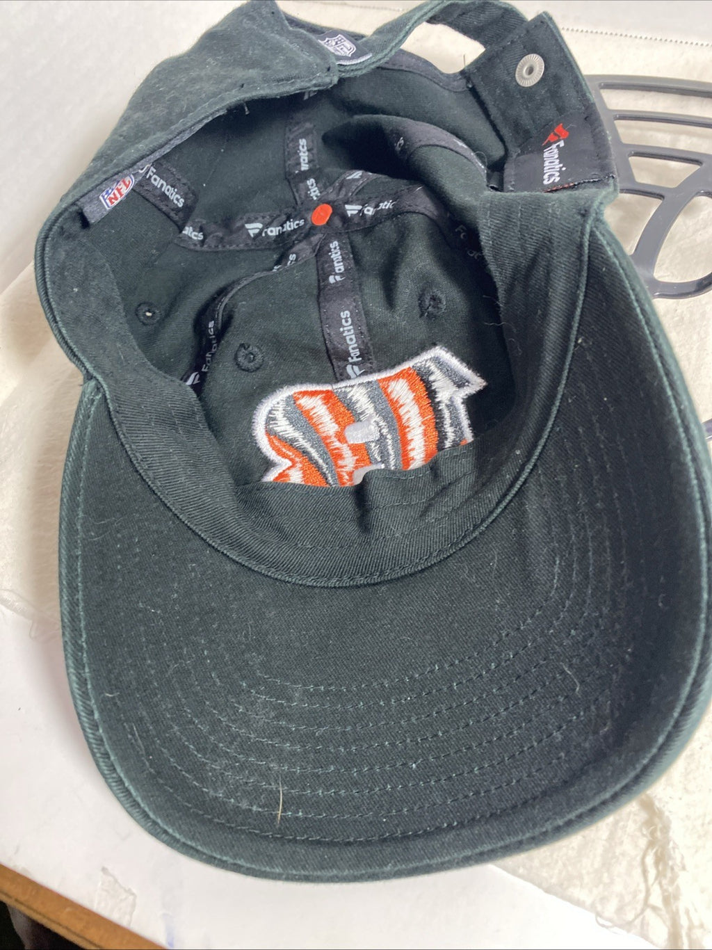 Cincinnati Bengals Fanatic Adjustable Hat Cap NFL Black Orange Official
