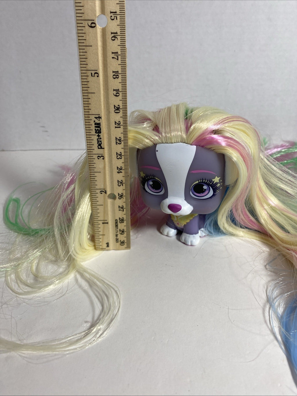 VIP Pets Long Colorful Hair Puppy Dog 2.5"  Tall Figure IMC Toys