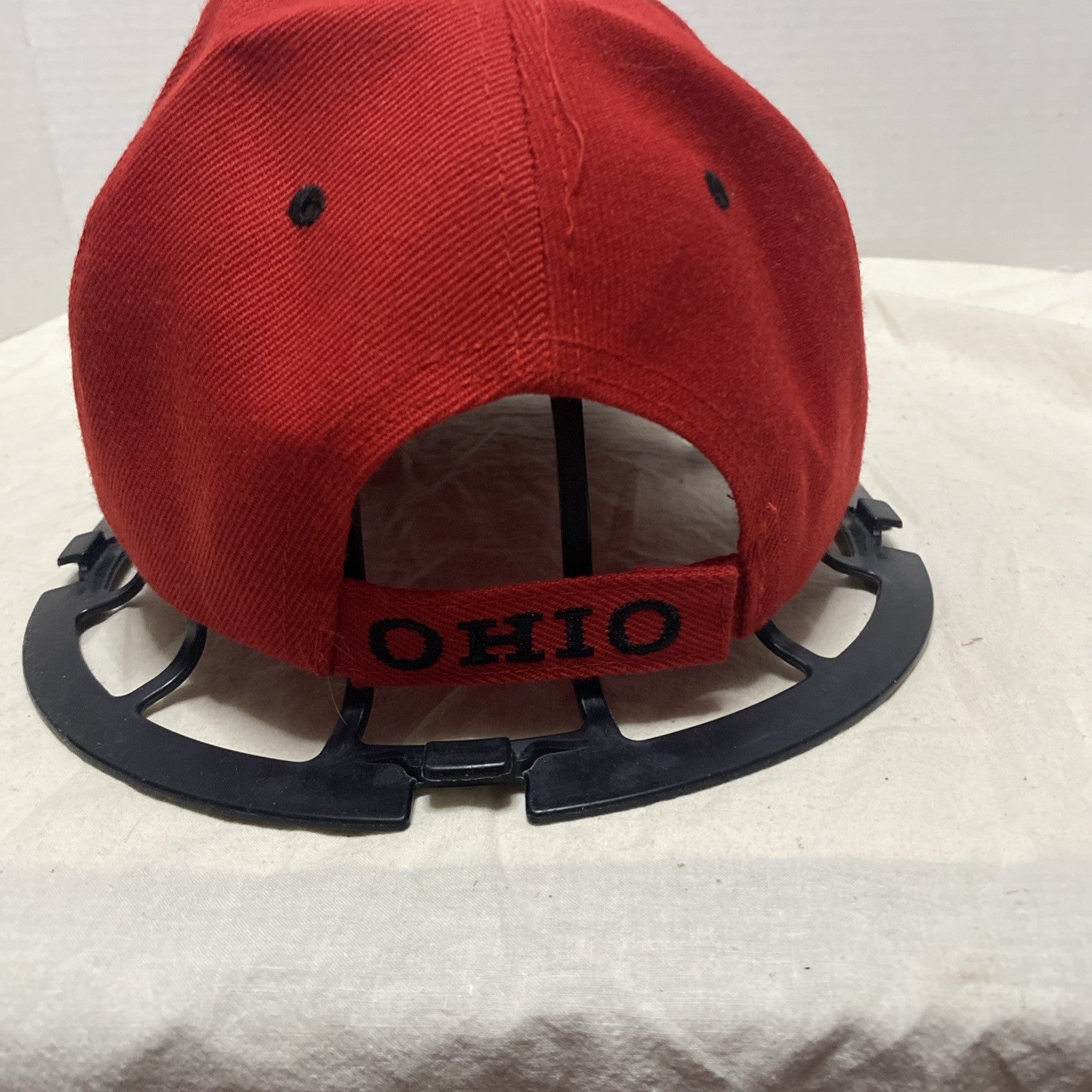 Ohio State Adjustable Baseball Cap Hat Red Black White