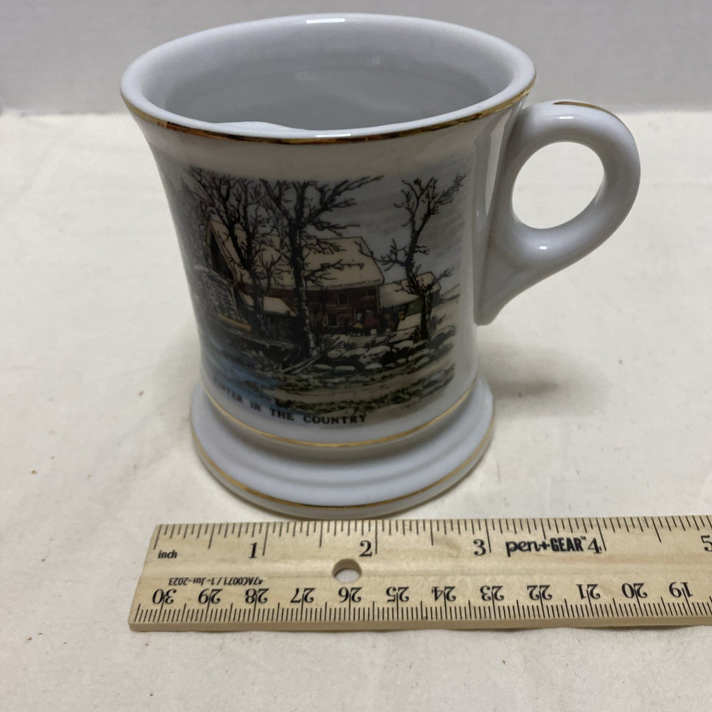 Currier And Ives Mustache Mug Winter In The Country Mustache Mug