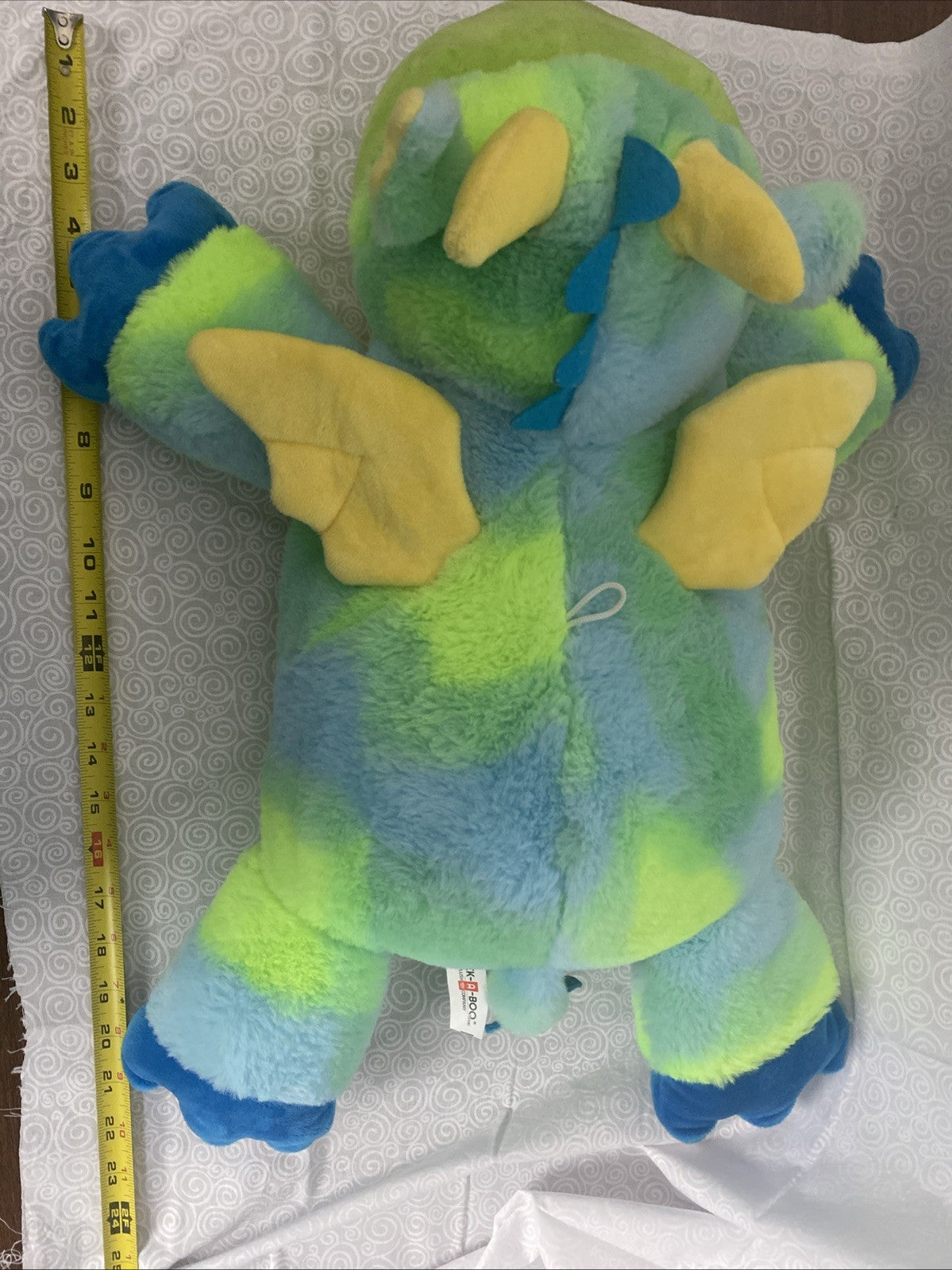 Peek-A-Boo Plush Dragon Stuffed Animal 22’’ Blue And Green Fantasy Castle Magic