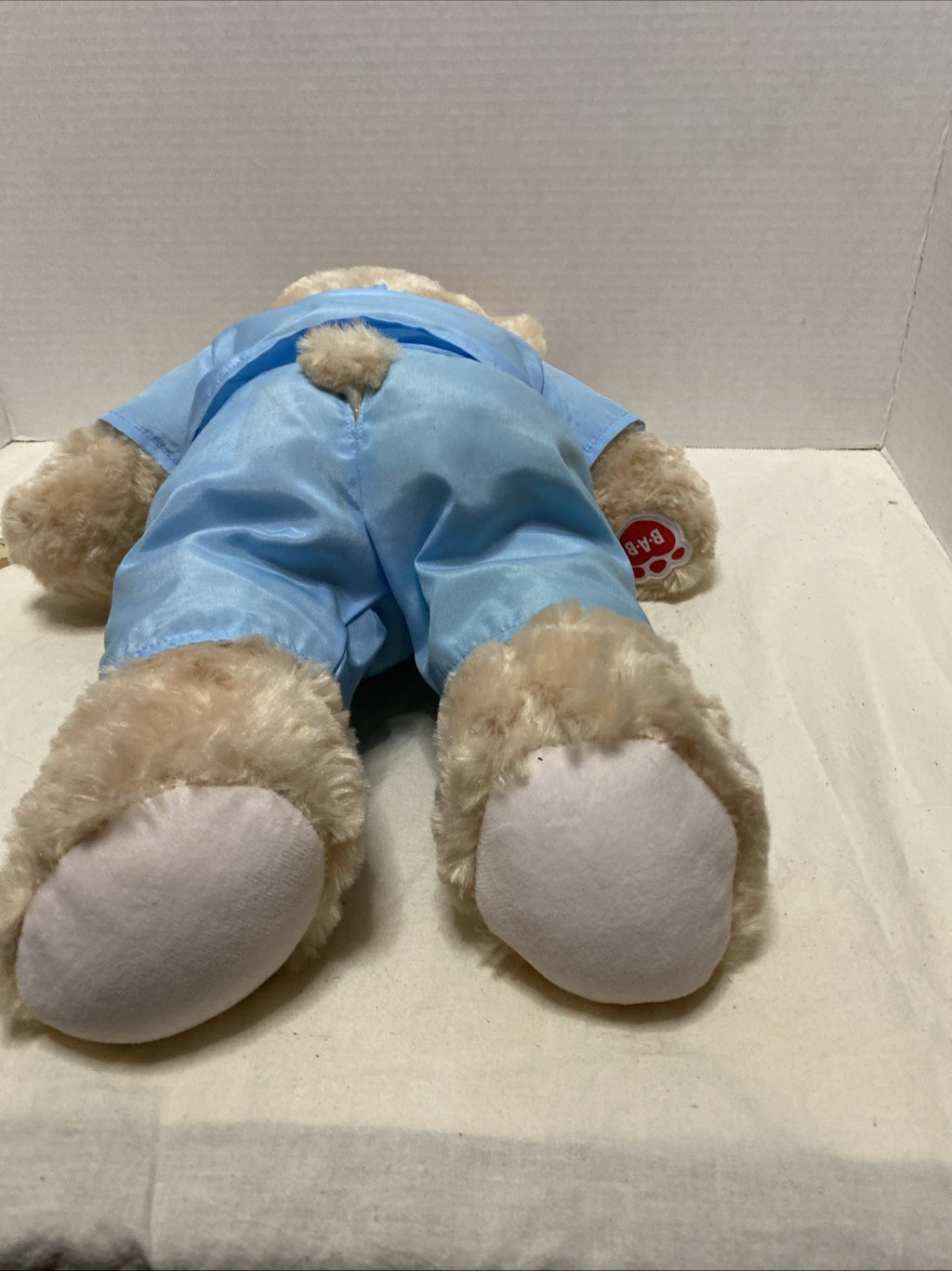 Build-A-Bear 17” Doctor Nurse Light Blue Scrubs Blonde Teddy Bear CLEAN