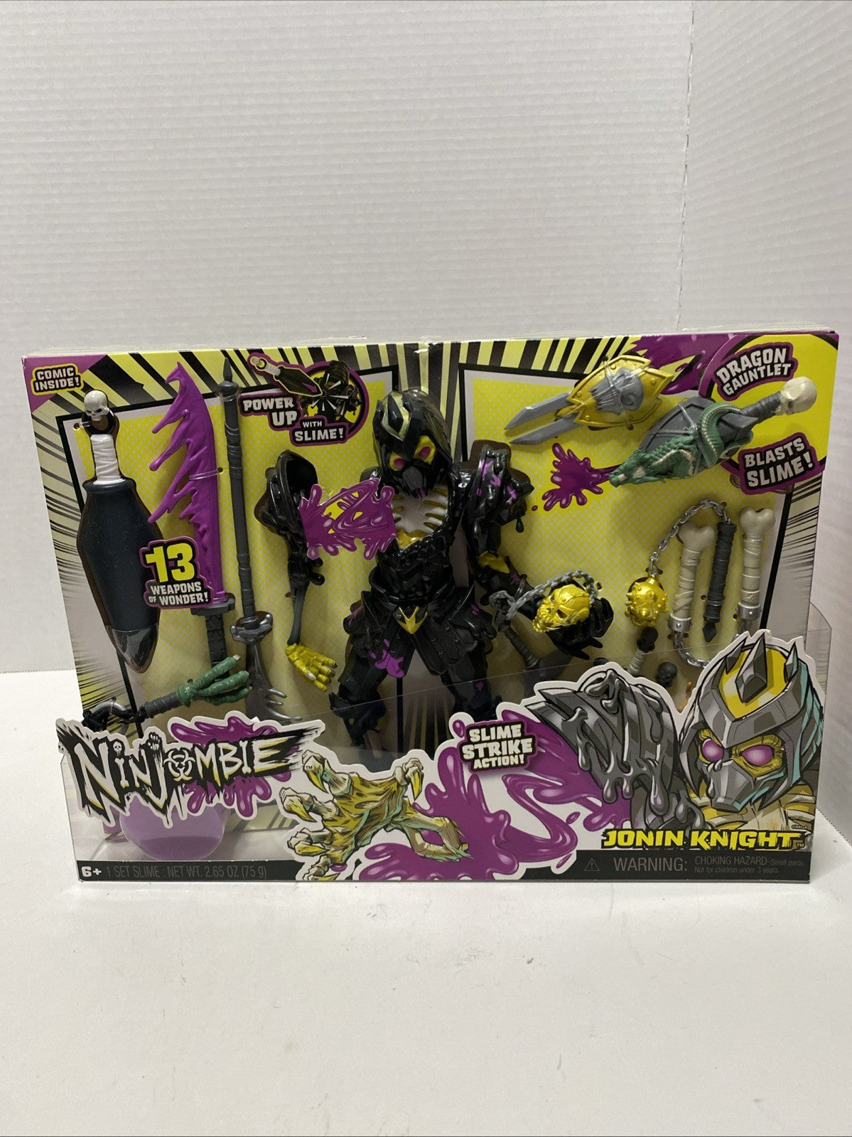Rare NIB Ninjombie Jonin Knight Action Figure with Comic Book Slime Strike